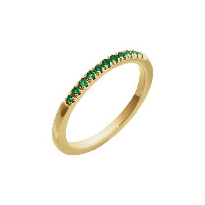 Natural Emerald Stackable Ring