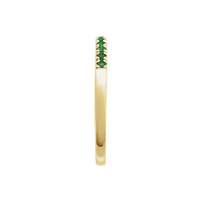 Natural Emerald Stackable Ring