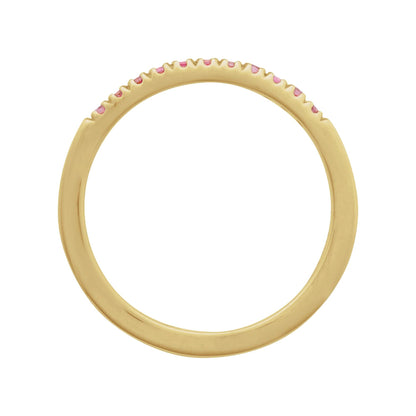 Natural Pink Tourmaline Stackable Ring