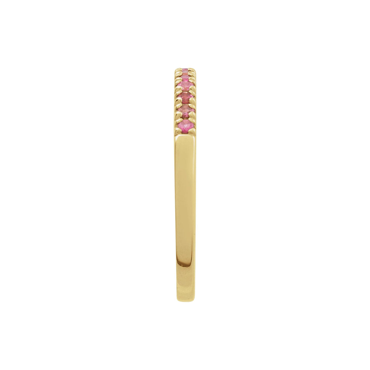 Natural Pink Tourmaline Stackable Ring