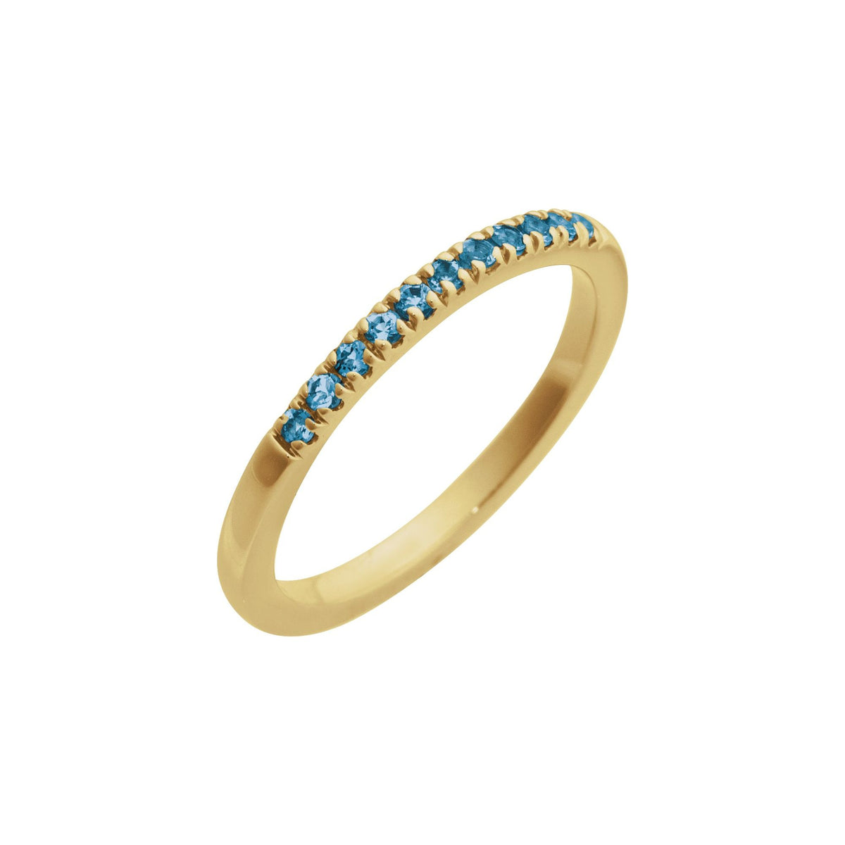 Natural London Blue Topaz Stackable Ring