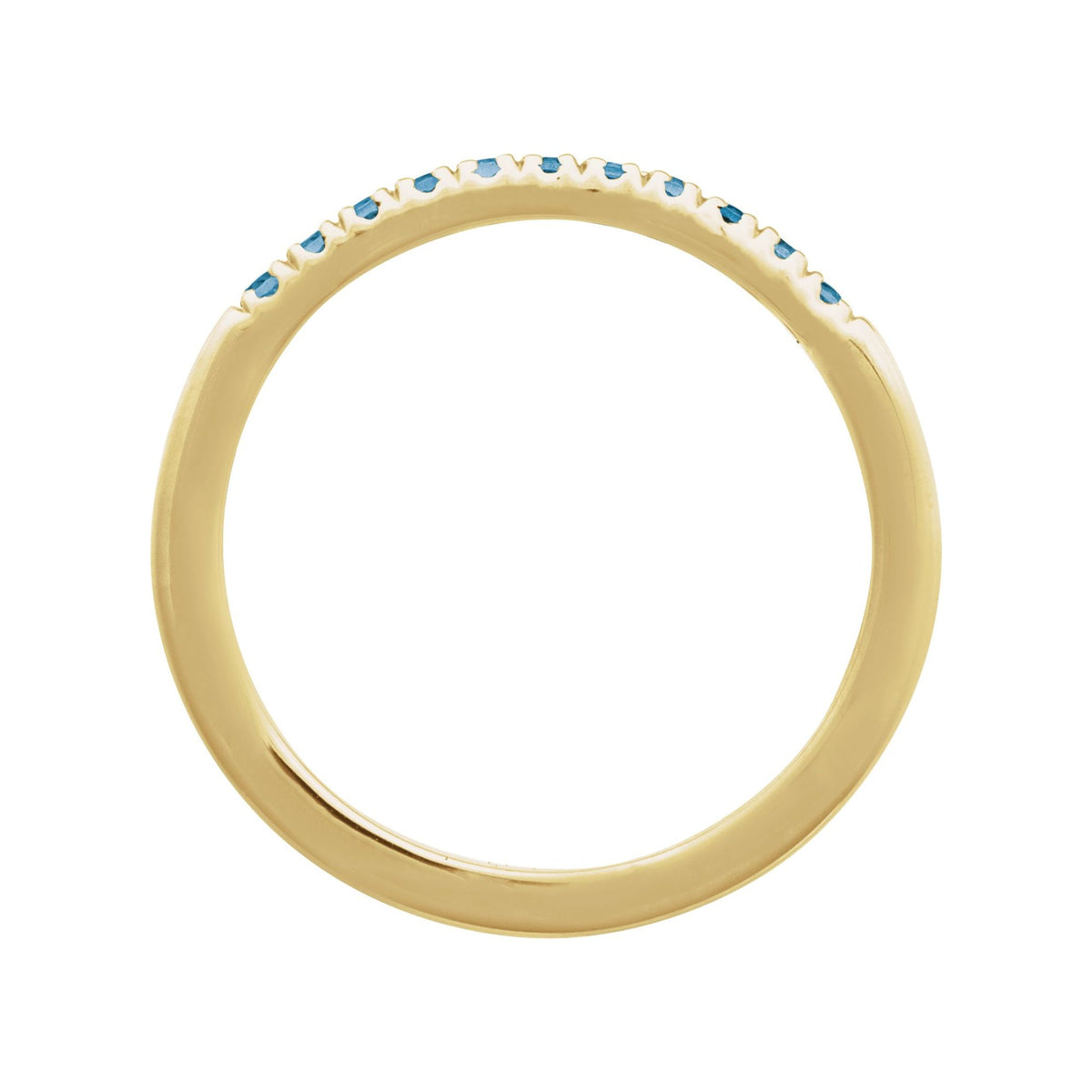 Natural London Blue Topaz Stackable Ring