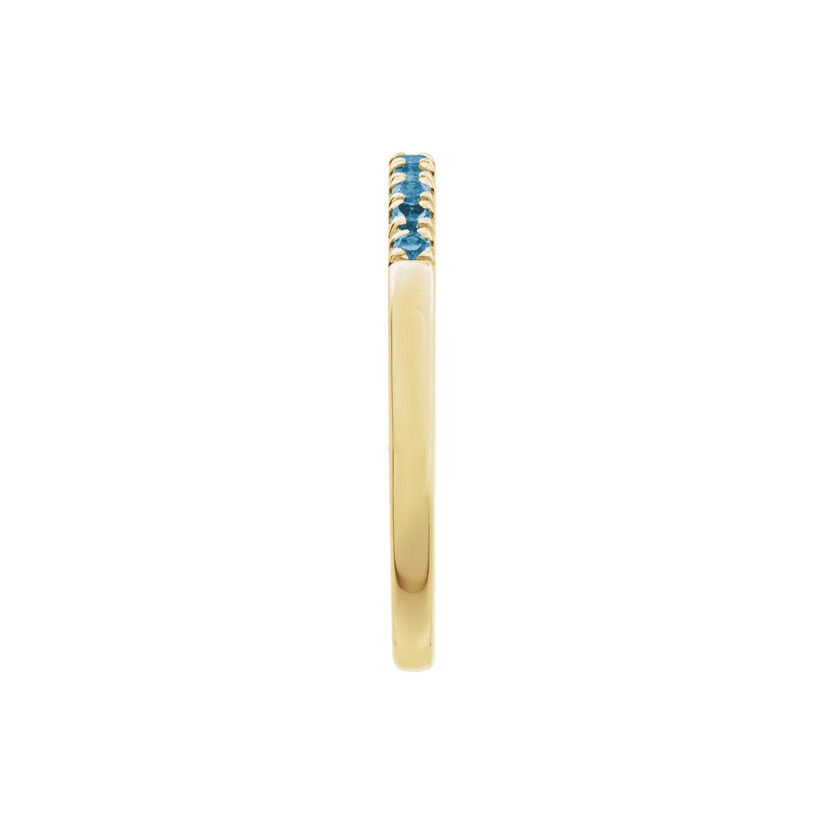 Natural London Blue Topaz Stackable Ring
