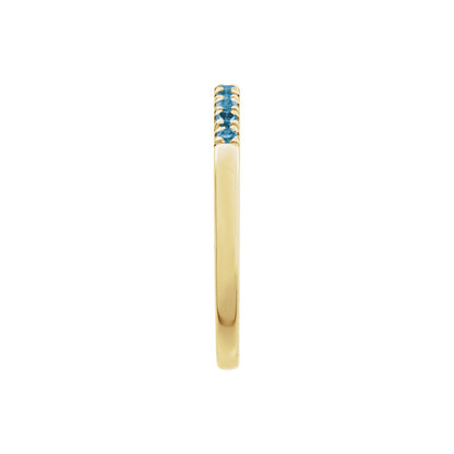 Natural London Blue Topaz Stackable Ring