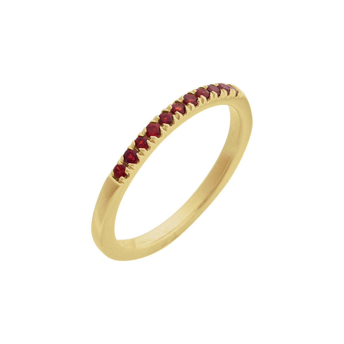 Natural Mozambique Garnet Stackable Ring