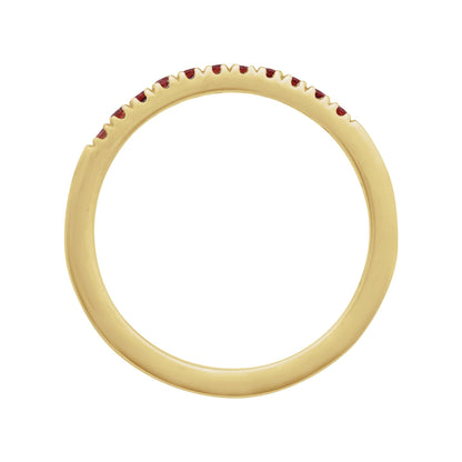 Natural Mozambique Garnet Stackable Ring