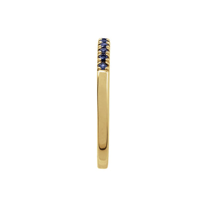 Natural Blue Sapphire Stackable Ring