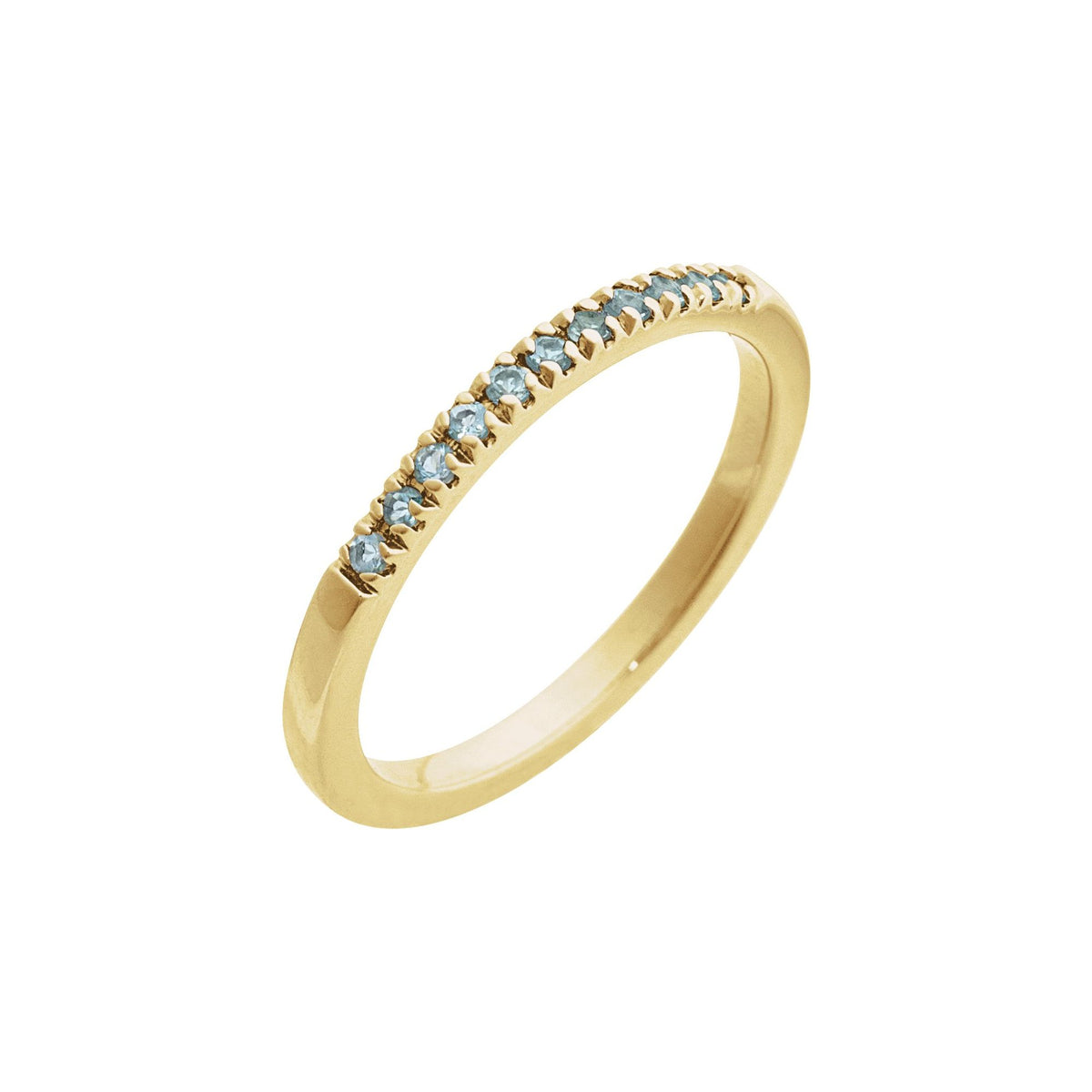 Natural Aquamarine Stackable Ring