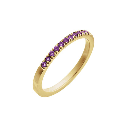 Natural Amethyst Stackable Ring