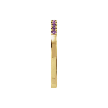 Natural Amethyst Stackable Ring