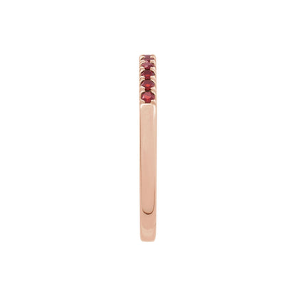Natural Mozambique Garnet Stackable Ring
