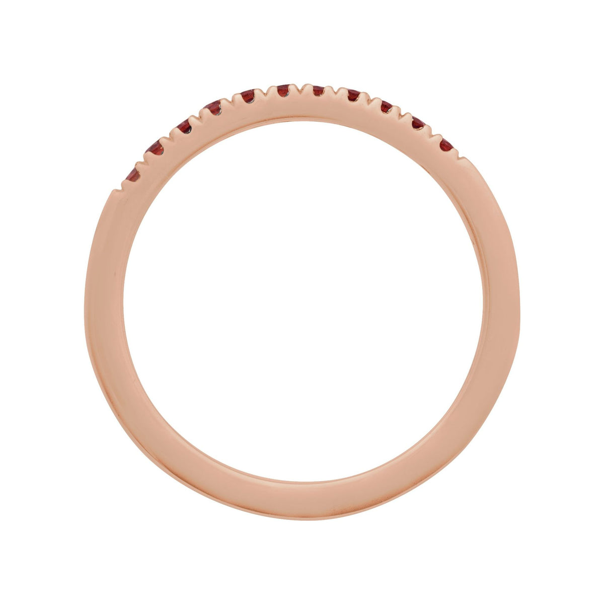 Natural Mozambique Garnet Stackable Ring