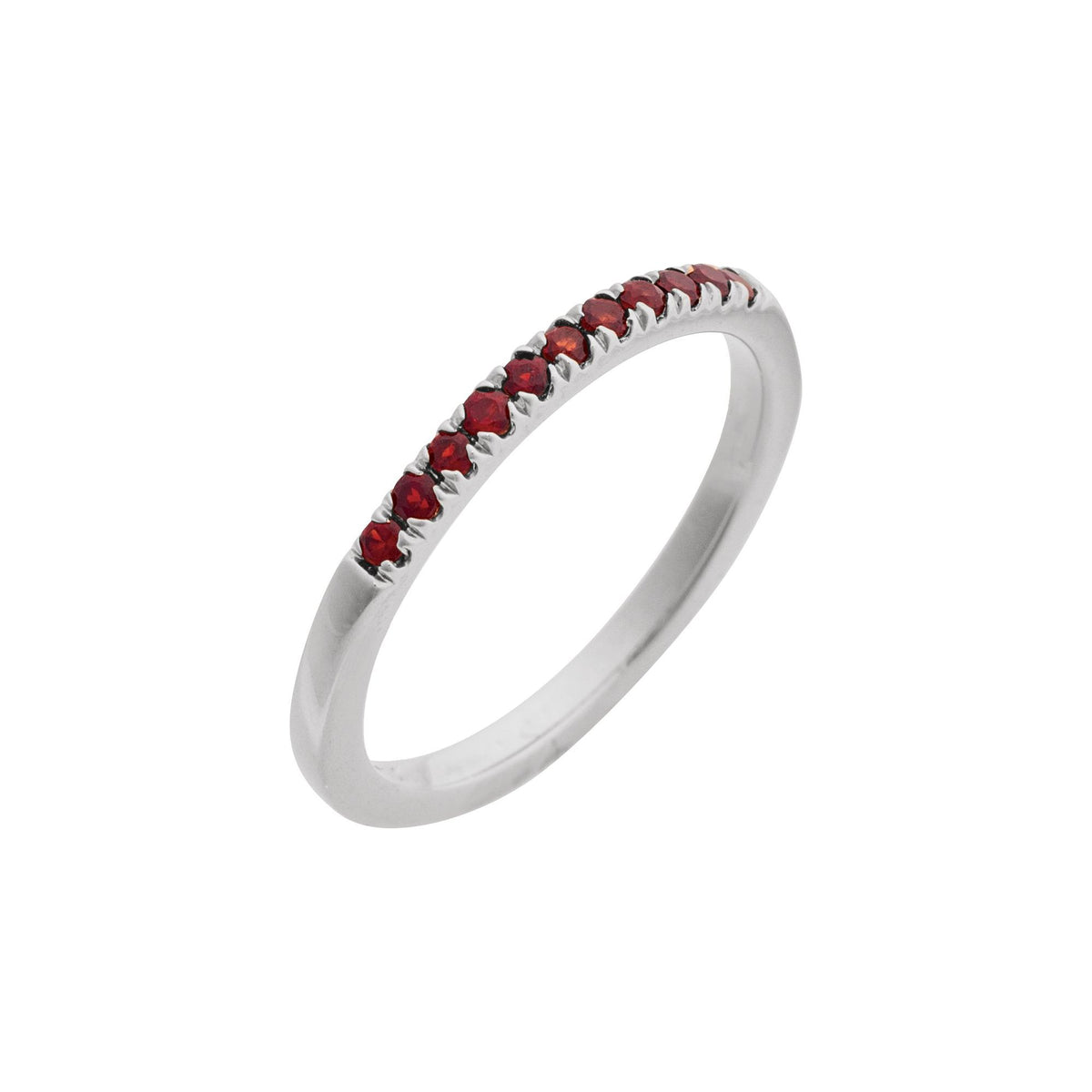 Natural Mozambique Garnet Stackable Ring