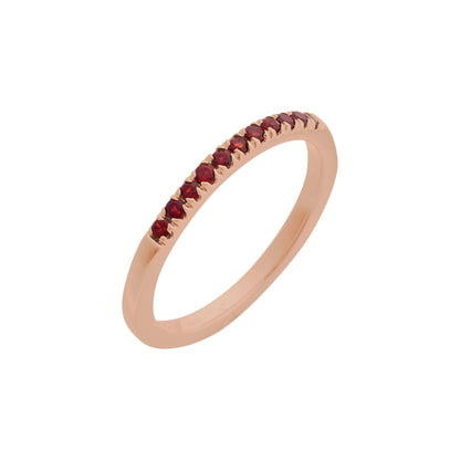 Natural Mozambique Garnet Stackable Ring