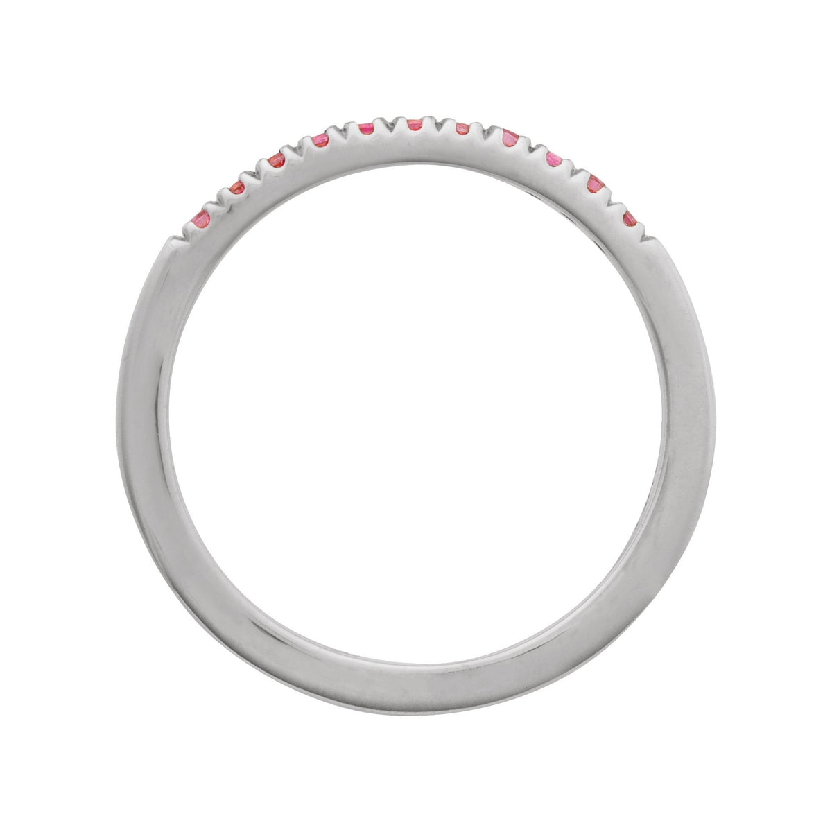 Natural Pink Tourmaline Stackable Ring