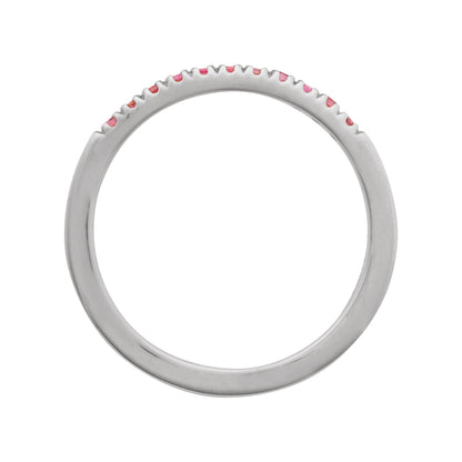 Natural Pink Tourmaline Stackable Ring