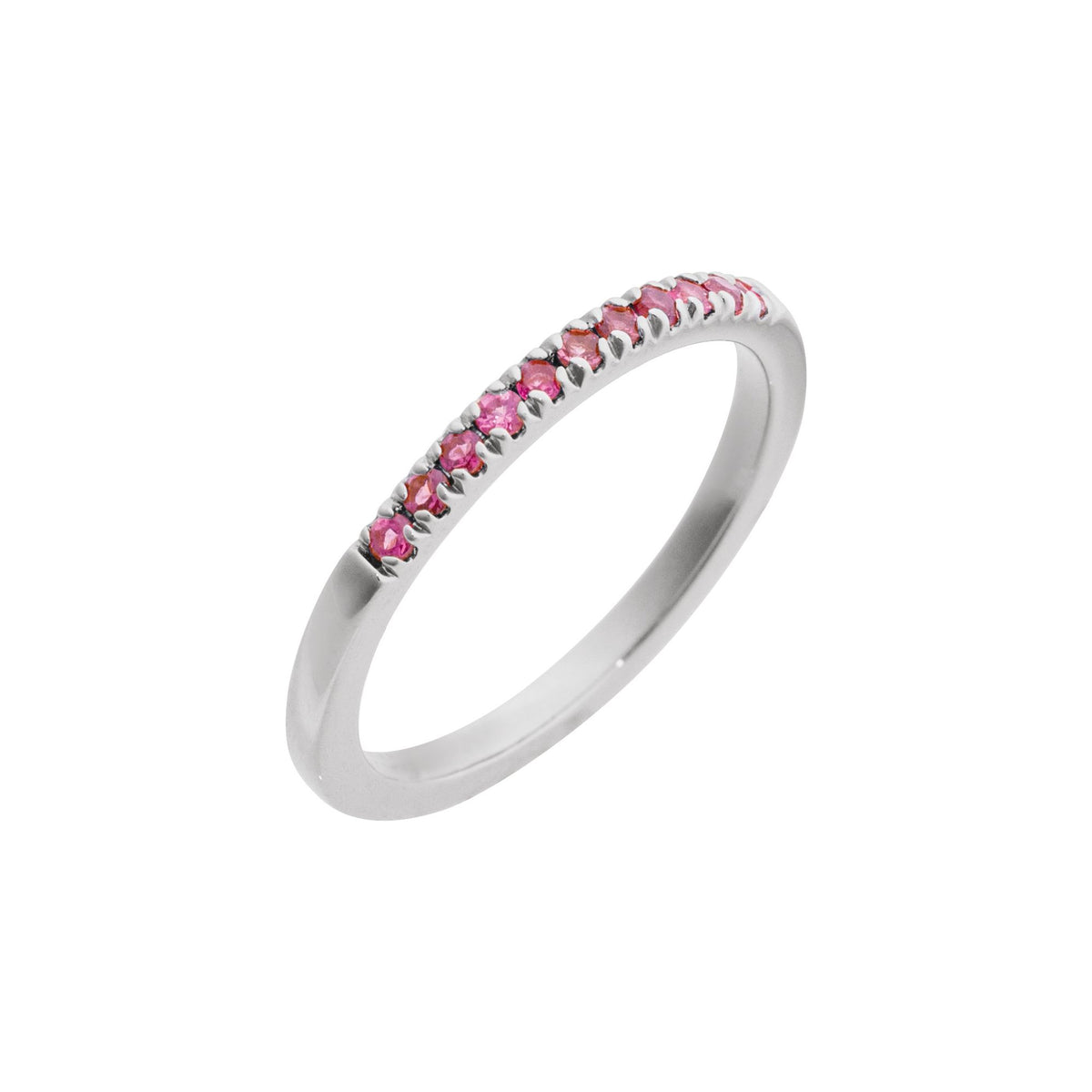 Natural Pink Tourmaline Stackable Ring