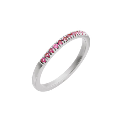 Natural Pink Tourmaline Stackable Ring
