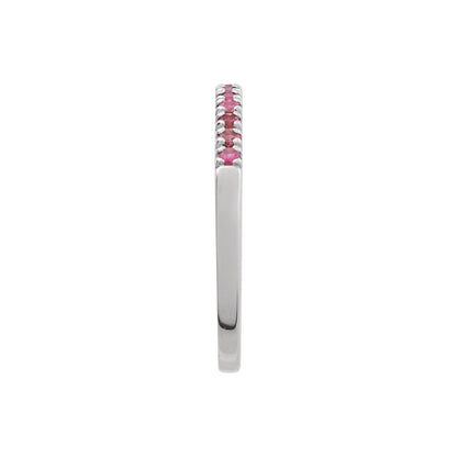 Natural Pink Tourmaline Stackable Ring