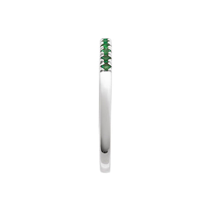 Natural Emerald Stackable Ring