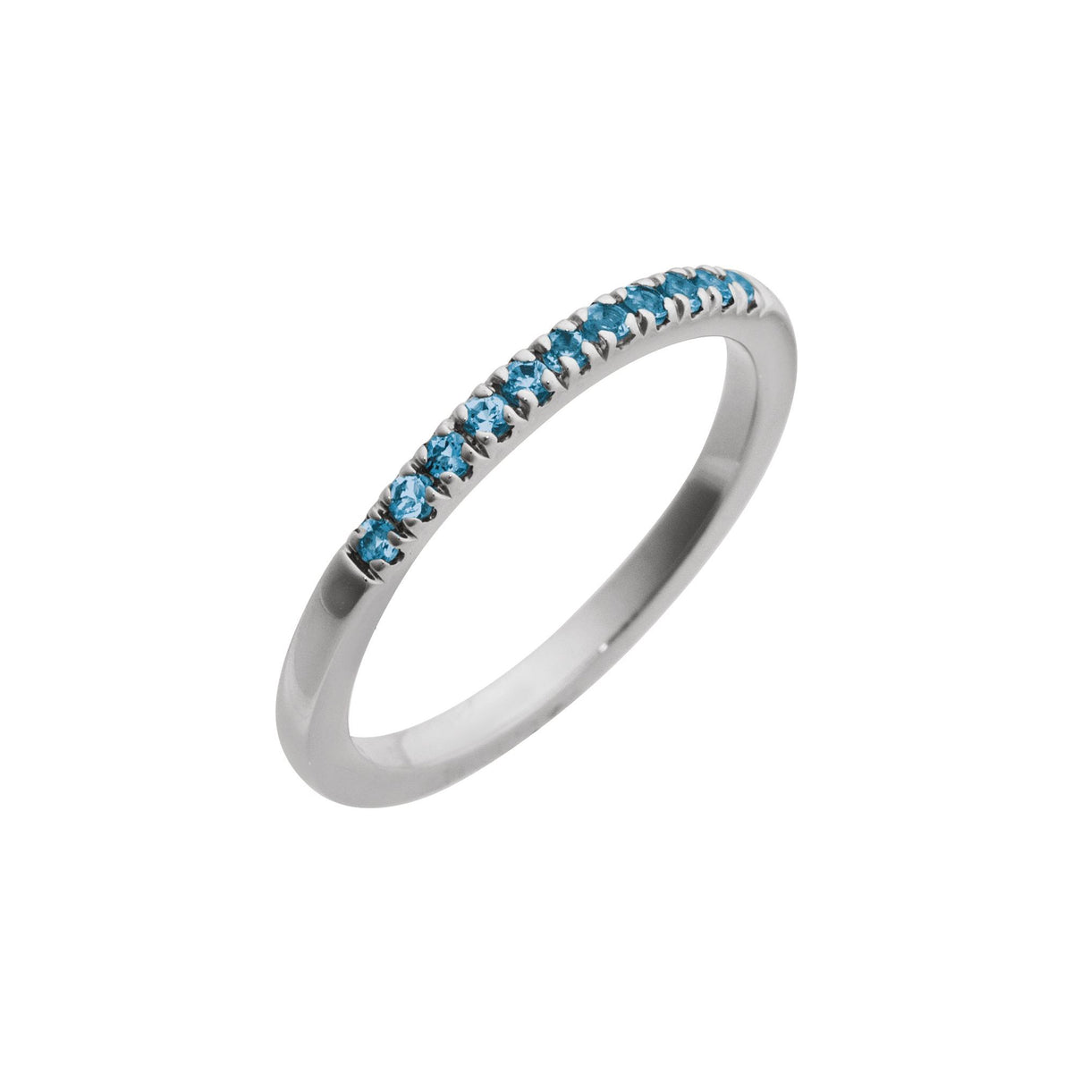 Natural London Blue Topaz Stackable Ring