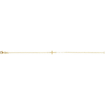 Sideways Cross Bracelet