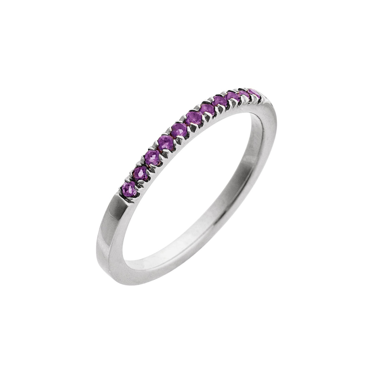 Natural Amethyst Stackable Ring
