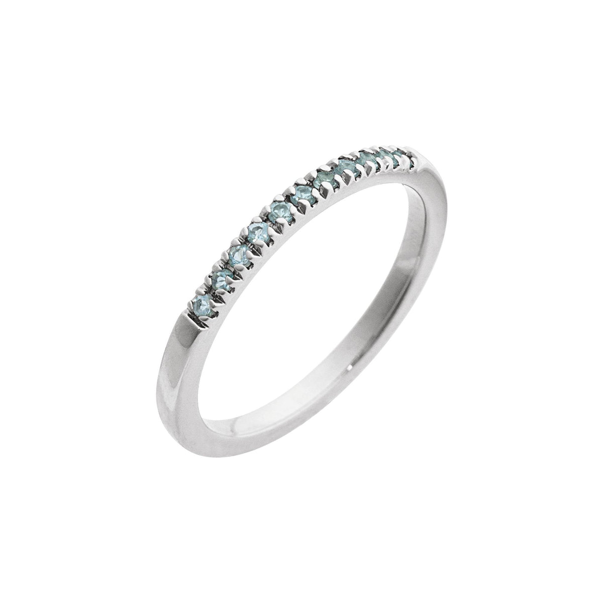 Natural Aquamarine Stackable Ring