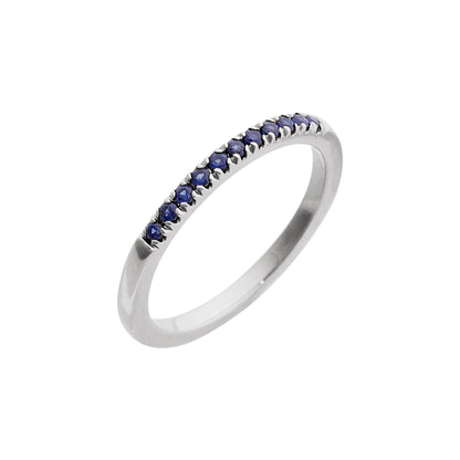 Natural Blue Sapphire Stackable Ring