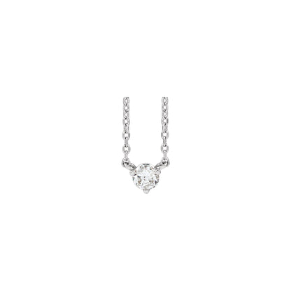 Natural Diamond Solitaire Necklace