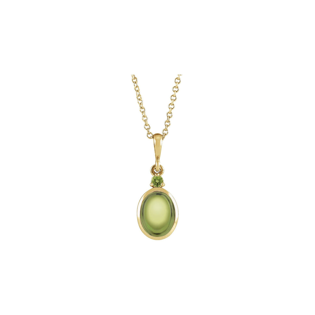5x3 mm Natural Peridot 16-18" Necklace