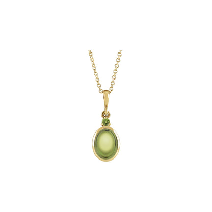 5x3 mm Natural Peridot 16-18" Necklace