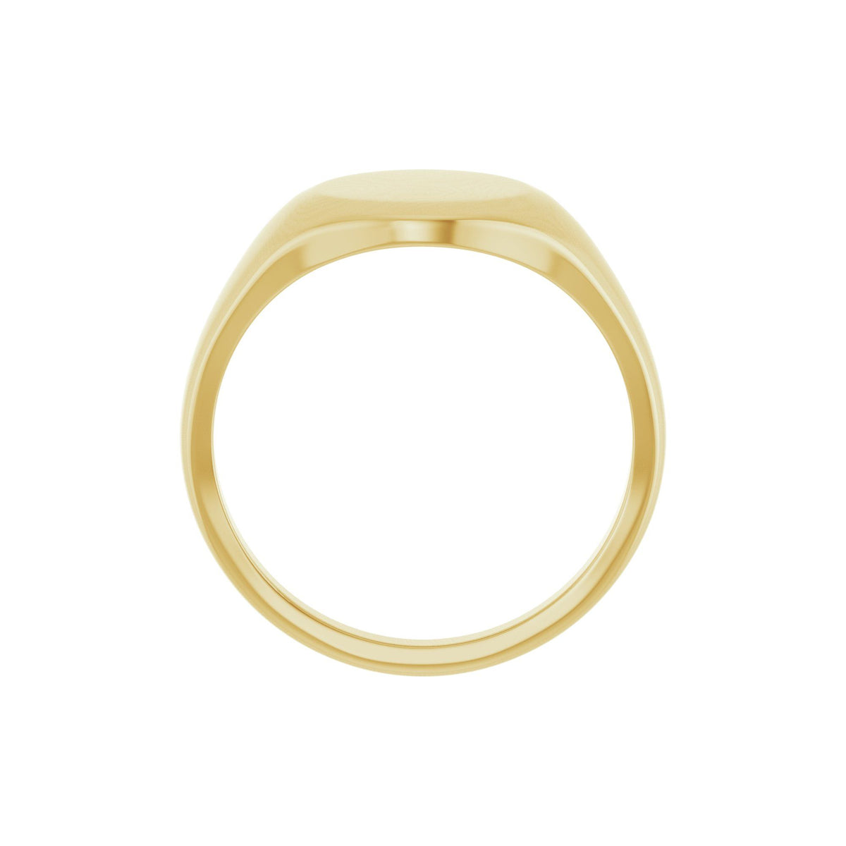 14.6x12.1 mm Oval Signet Ring