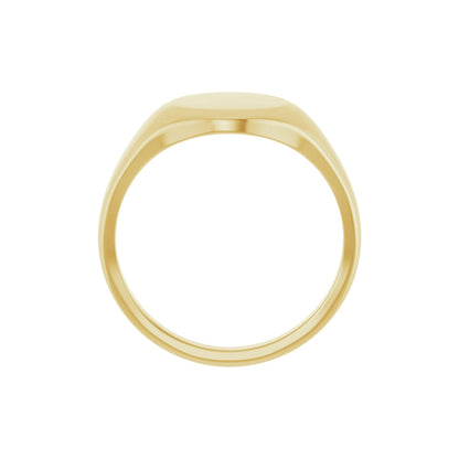 14.6x12.1 mm Oval Signet Ring