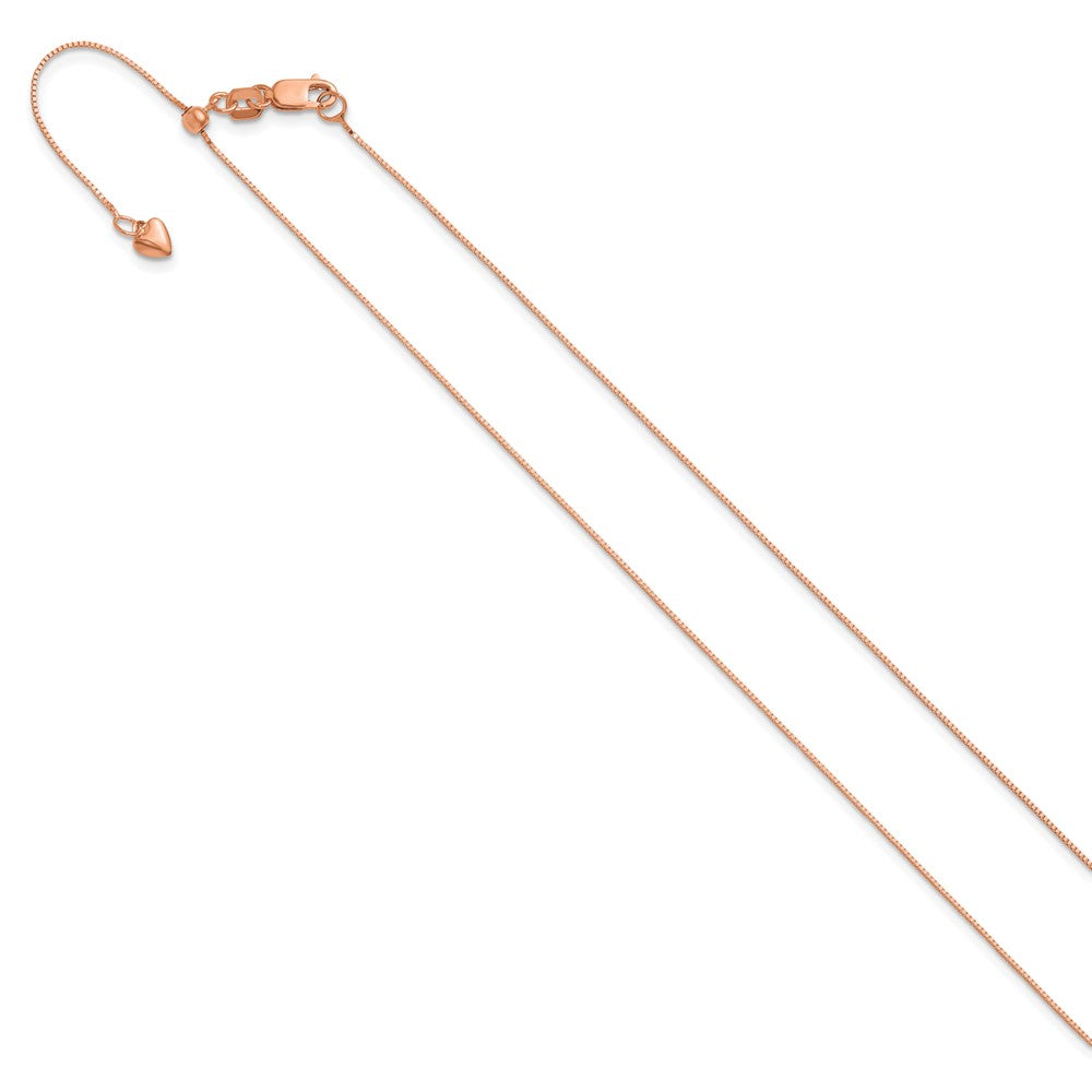Adjustable .55mm Baby Box Chain 22" - Rose Gold