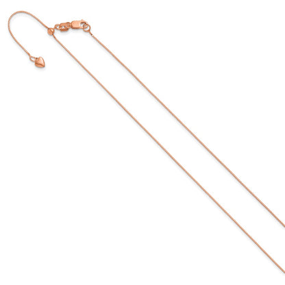 Adjustable .55mm Baby Box Chain 22" - Rose Gold