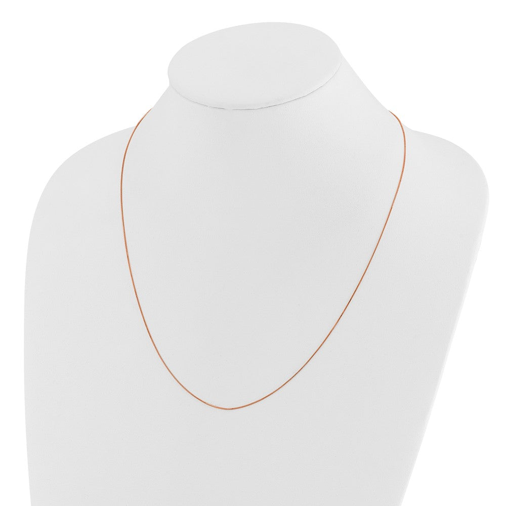 Adjustable .55mm Baby Box Chain 22" - Rose Gold