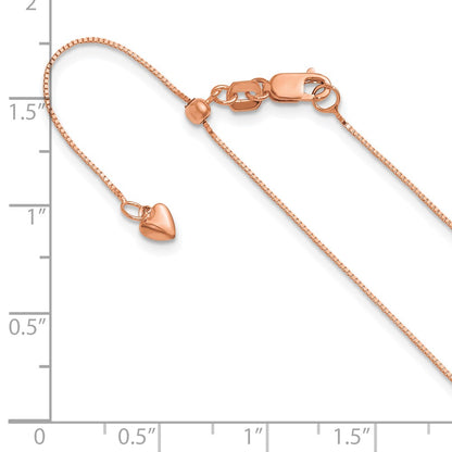 Adjustable .55mm Baby Box Chain 22" - Rose Gold