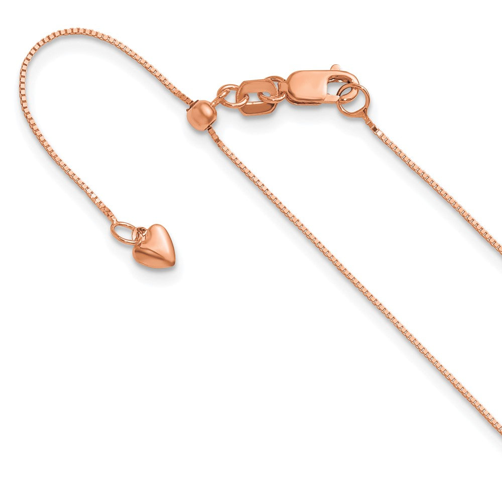 Adjustable .55mm Baby Box Chain 22" - Rose Gold