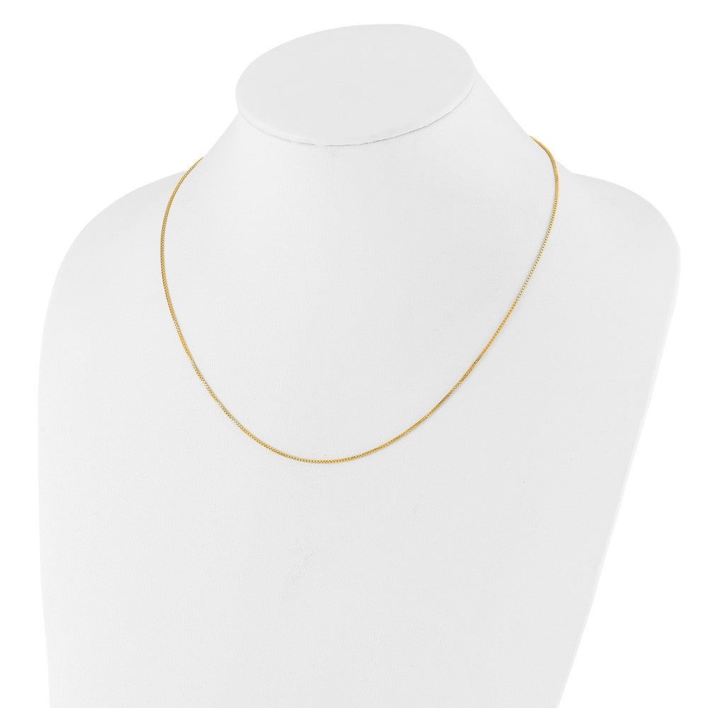 Adjustable 1mm D/C Box Chain 22" - Yellow Gold