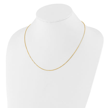 Adjustable 1mm D/C Box Chain 22" - Yellow Gold