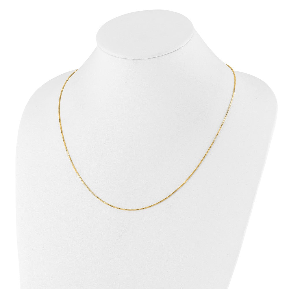 Adjustable 1mm D/C Box Chain 22" - Yellow Gold