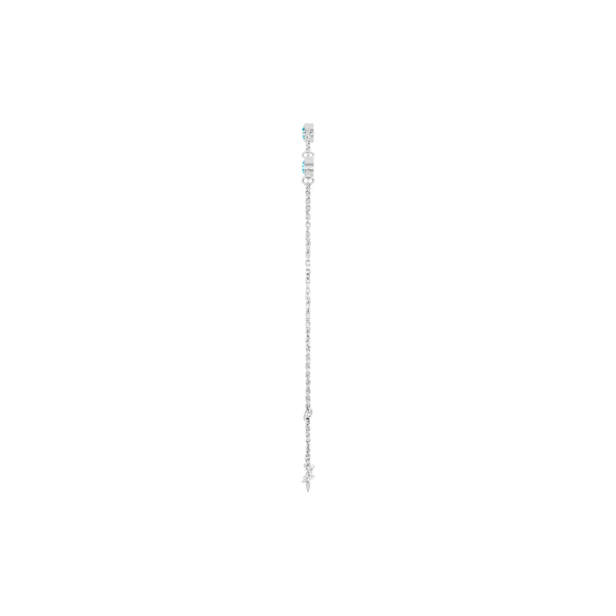 Natural Aquamarine Bezel-Set 3-Stone 6 1/2-7 1/2" Bracelet