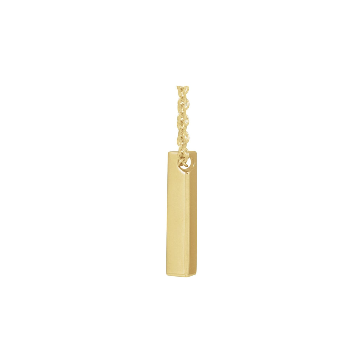 Engravable Three-Sided Bar 16-18" Necklace