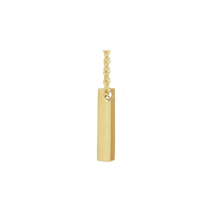 Engravable Three-Sided Bar 16-18" Necklace