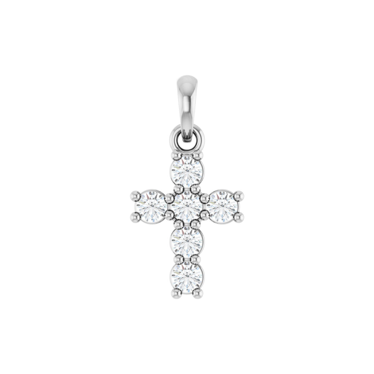 Natural Diamond Accented Cross Necklace or Pendant
