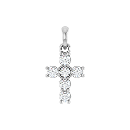 Natural Diamond Accented Cross Necklace or Pendant