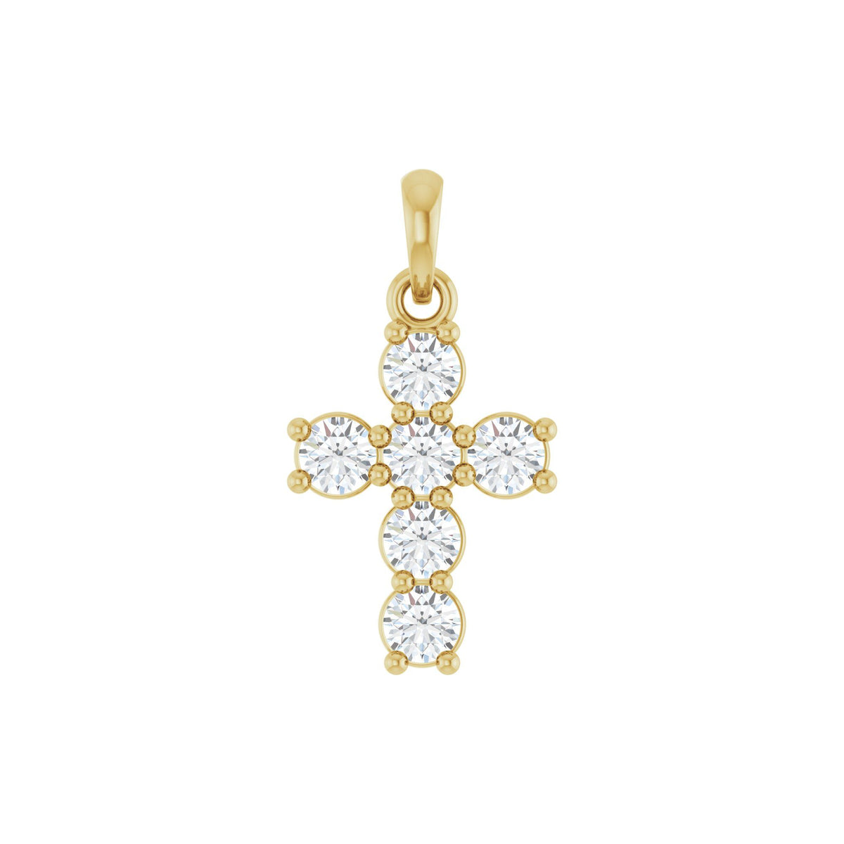 Natural Diamond Accented Cross Necklace or Pendant