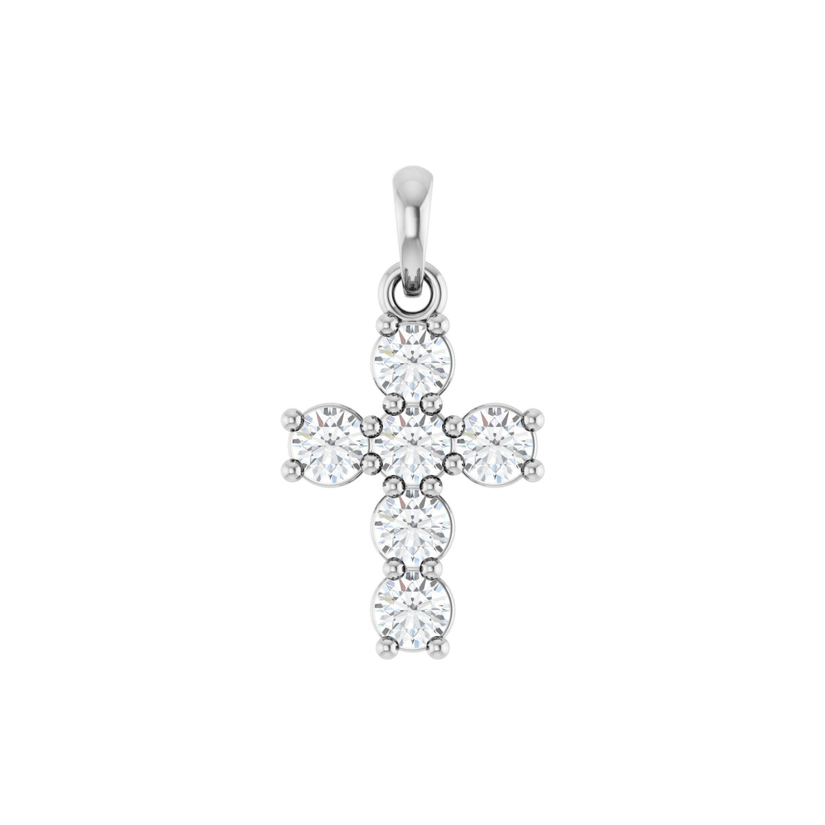 Natural Diamond Accented Cross Necklace or Pendant