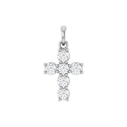 Natural Diamond Accented Cross Necklace or Pendant